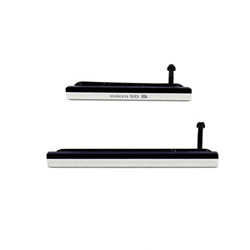 RBC Sim & Micro SD Card / USB Charging Port Cover For Sony Xperia Z2 - Black