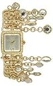 Betsey Johnson Women's Gold-Toned Crystal Accented Watch #BJ4057