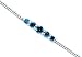 Wrist Hugging 5.00 carats total weight Round Cut London Blue Topaz Bracelet in Sterling Silver