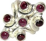 Sterling Silver Mens Ring Costume Jewelry with Gemstone Handmade India Style