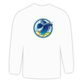 Long Sleeve T-shirt with wild, life, fauna, water, aquatic, nature, fishes, fish, splendens, underwater, betta