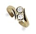 10 KT Solid Gold Toering Simulated Diamond cz Toe Ring