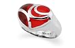 Heart Stainless Steel Women's Ring with red resin inlay.