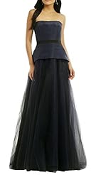 Strapless Fall Empire   Waistline Sleeveless Satin Evening Dress 