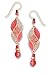 Adajio by Sienna Sky Long Intense Peach Helix Earrings 7532