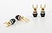 Monster QuickLock MKII Gold Angled Spade Connectors For Easy Self Crimping Terminations - 2 pr