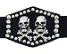 Dual Skulls Wide Leather Biker Band Halloween Accessories