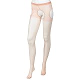 Leg Avenue Women's Sheer Garter Belt Panty Hose,Nude