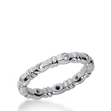 14K White Gold 0.18ct Diamond Wedding Band G-H Color and SI1 Clarity