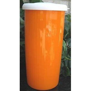 Tupperware Insulated Tumbler with Drip Less Straw Seal HOT Orange