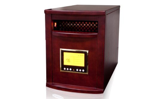 New Digital LCD Infrared Space Heater Quartz Heater Portable 1500 W Cherry