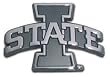 Iowa State University Cyclones I State Logo Chrome Plated Premium Metal NCAA College Car Truck Motorcycle Emblem