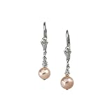 Sterling Silver 6 MM Cultured Fresh Water Pink Pearl Earrings
