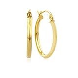 Polished Designer Gold Hoop Earring
