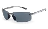 Sundog Vision Mike Weir Signature Style Cristec Polarized Lens Sunglasses with Champagne Frame and Blue Silver Flash Mirror Lens