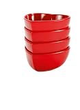 Zak Designs - 0078-7001 - Set de 4 Mini Coupelles Coeur - Rouge