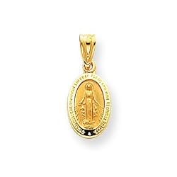 14k Miraculous Medal Pendant