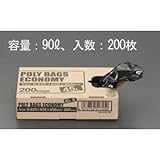 エスコ ９０Ｌごみ袋（黒／不透明／２００枚） EA995AD-57