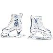 Sterling Silver Ice Skate Stud Earrings Jewelry
