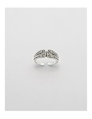 Marcasite Toe Ring In 92.5 Sterling Silver