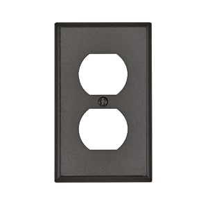 Leviton 85003 1-Gang Duplex Device Receptacle Wallplate, Standard Size, Thermoset, Device Mount, Brown
