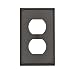 Leviton 85003 1-Gang Duplex Device Receptacle Wallplate, Standard Size, Thermoset, Device Mount, Brown