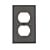 Leviton 85003 1-Gang Duplex Device Receptacle Wallplate, Standard Size, Thermoset, Device Mount, Brown