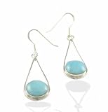 Inner Oval Larimar Earrings