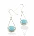 Inner Oval Larimar Earrings
