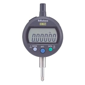Mitutoyo 543-392B, IDC Digimatic Indicator, .00005/.0001/.0005/0.001mm/0.01mm X .5, 3/8 Stem, Flat Back