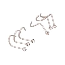 Pink Rhinestone Stainless Steel Nose Ring Body Jewelry Pink Rhinestone Stainless Steel Nose Ring Body Jewelry