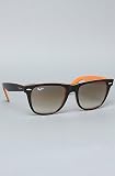 Ray Ban The 54 mm Original Wayfarer Sunglasses in Black & Orange Transparent,Sunglasses for Unisex