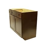 39-Inch Hardwood Shaker Style Single Sink Bathroom Vanity Base Cabinet Coffee Brown Finish Fully Assembled with Free Shipping