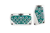 OTTO Racing Glow At Night Silver Rim Green Inner Plates 2pc Automatic Racing Pedals