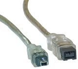 IEEE-1394, 9P / 4P, Firewire Cable, Clear, 6 ft