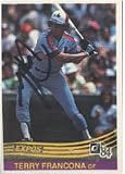 Terry Francona, Montreal Expos, 1984 Donruss Autographed Card