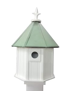 Amazon.com : Octagon Bird House Song Bird Cellular PVC Verdigris Copper