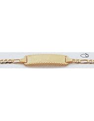 14kt Yellow Gold 6" Baby & Child ID Bracelet - DCID87-6