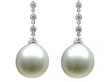 0.31 cts South Sea Pearl Earrings - 14kt White or Yellow Gold FREE GIFT BAG!