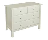 Roxanne 3 Level 4 Drawer Dresser in Antiqie White Finish By Da Vinci Baby Furniture