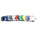 Striped with Poker Suits 12 Gram Clay Poker Chips - 50 Pack
