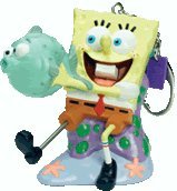SpongeBob Squirtz Nickelodeon Key Chain by Basic Fun