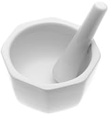 HIC Porcelain Octaganol Mortar and Pestle 4.5-inch White