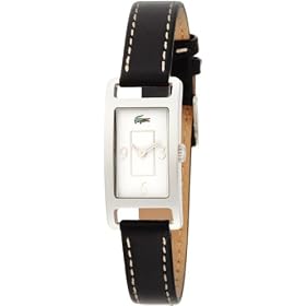 LACOSTE - 2000447 - Montres Femme - Automatique - Argent - Bracelet Cuir Noir