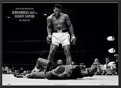 Muhammad Ali vs. Liston Poster Dry Mounted Wood Framed, 24x36..