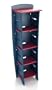 Navy and Red Legare Select No Tools Assembly Small Bookcase
