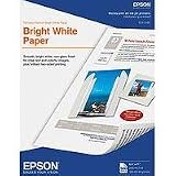 Epson Premium Bright White Inkjet Paper, 108 ISO/96 US Brightness, Letter Size, 500 Sheets (S041586)
