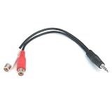 RiteAV - 3.5mm to RCA Stereo Female Cable - 6 inch