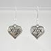 Little Double Sided Dangle XOX (Hugs and Kisses) Heart Earrings in Sterling Silver, #9218