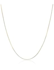 Duragold 14k Solid Gold Box Chain Necklace (.8mm)